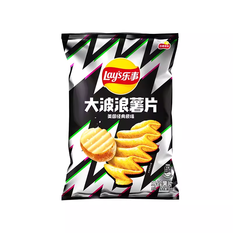 Lay's Big Wave Potato Chips Classic Original Flavor 70g/bag