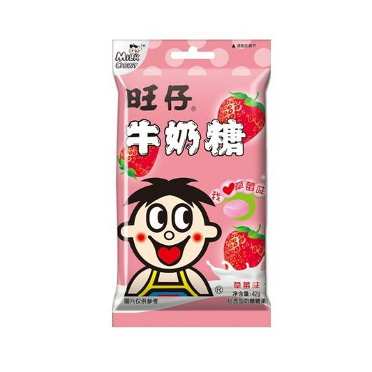 Want Want milk candy strawberry flavor 42g