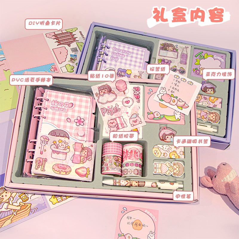 Scrapbook Gift Box Puff Witch A Ka Jiang Bunny Appointment book hand tape