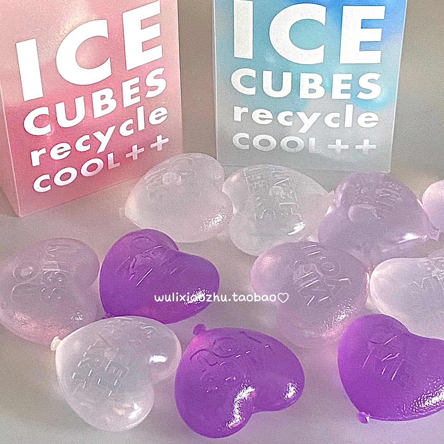 Cartoon Cool Cold Coke Whiskey recyclable ice puck heart-shaped ice cubes