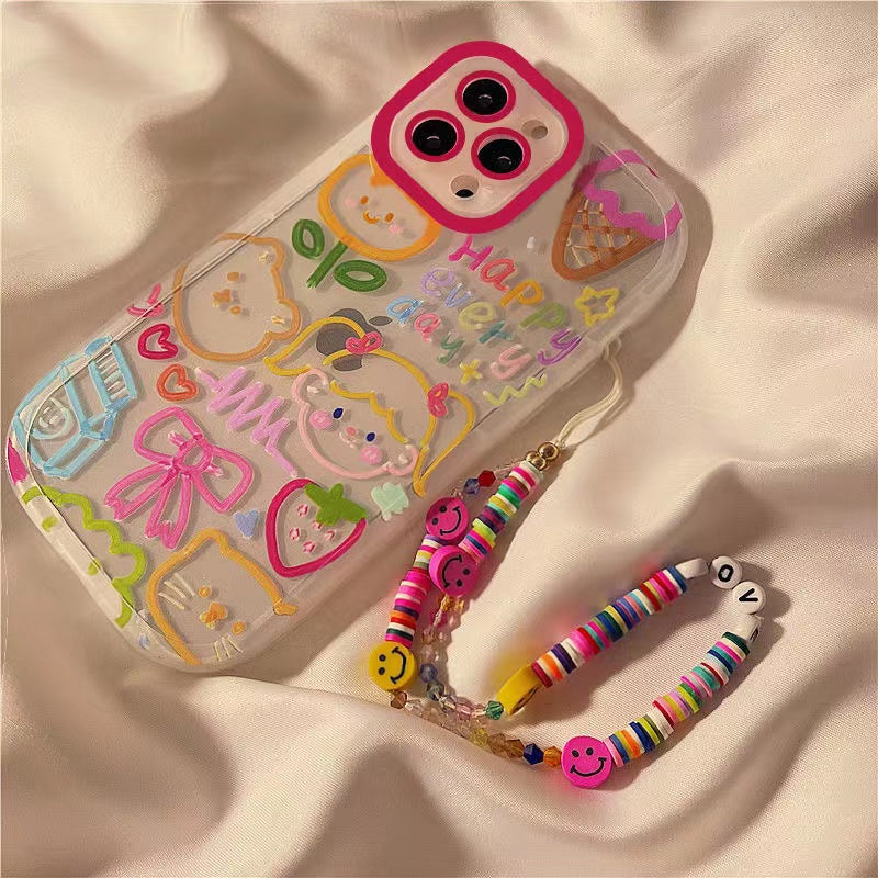Colorful Smiley Bracelet iPhone Mobile Case